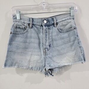 Pacsun Vintage High Rise Jean Shorts 25 Shorty Cutoff Beach Festival Button Fly‎